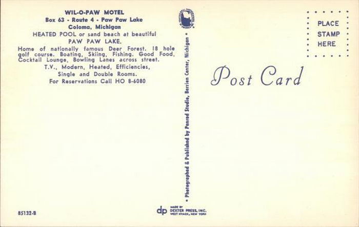 Wil-O-Paw Motel - Vintage Postcard (newer photo)